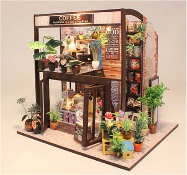 Miniaturowy domek dla lalek M027 Coffee House