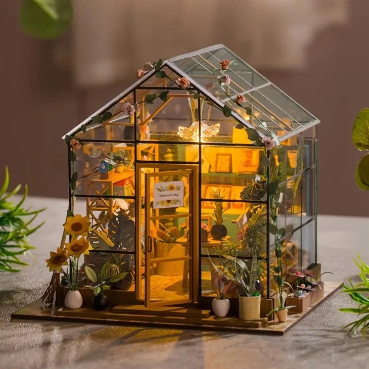 Hongda PC2306 Sunshine Flower House DIY Toy Miniature House Kit For Gifts